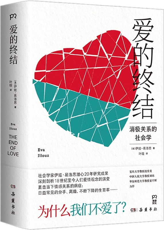 《爱的终结：消极关系的社会学》封面图片